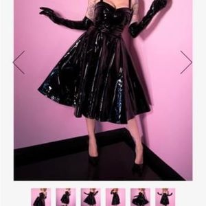 Vixen Micheline Pitt vinyl circle skirt